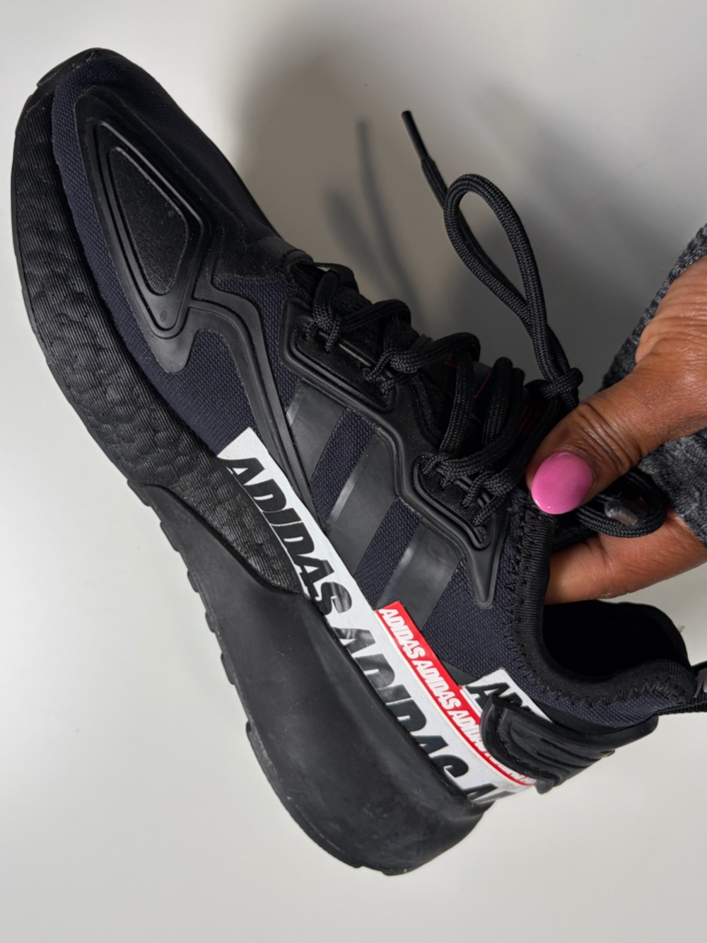 Adidas ZX 2K Boost 'Bold Logo Graphic Sneakers - Picture 11 of 12